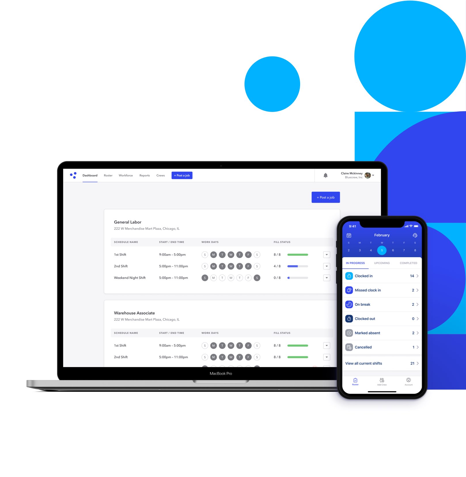 The Bluecrew app connects shift workers with good jobs at local employers
