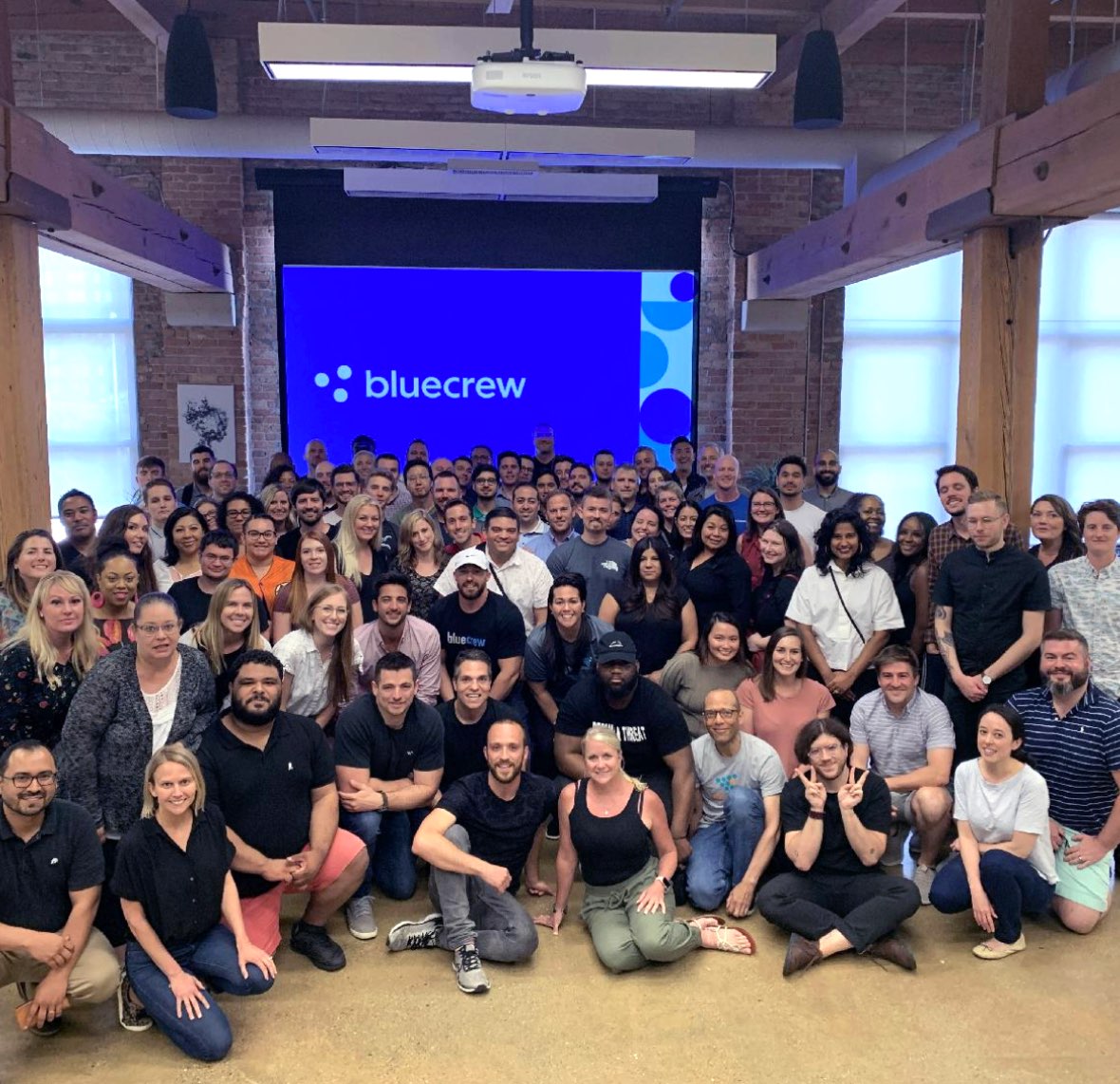 Bluecrew team group shot