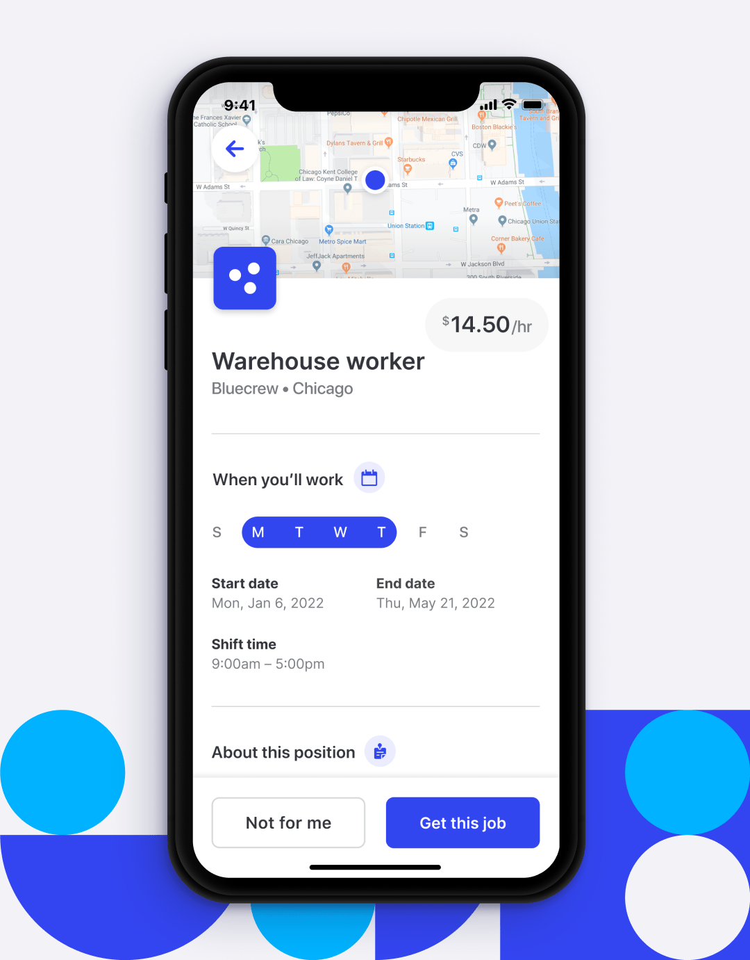 The Bluecrew app gives gig workers the ability to search for jobs and pick shifts they want to work